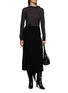 模特儿示范图 - 点击放大 - CARVEN - Fringed Knit Midi Skirt