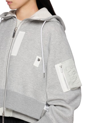  - SACAI - 拼接连帽拉链卫衣外套