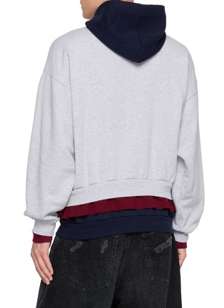 背面 - 点击放大 - BALENCIAGA - Layered Hooded Crewneck Sweater