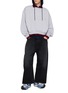 模特儿示范图 - 点击放大 - BALENCIAGA - Layered Hooded Crewneck Sweater