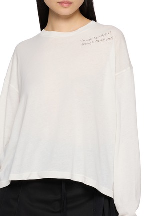  - ANN DEMEULEMEESTER - NIKKI 标语纯棉上衣