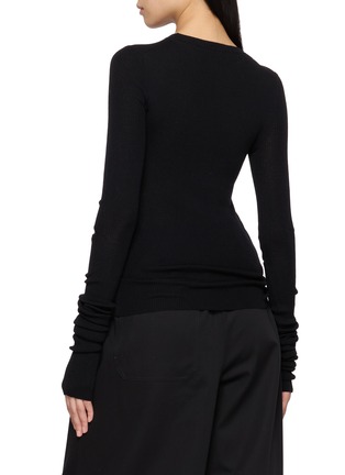 背面 - 点击放大 - ANN DEMEULEMEESTER - LYELL 镂空羊毛针织上衣