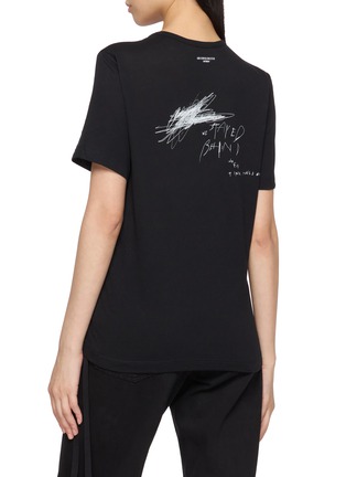 背面 - 点击放大 - ANN DEMEULEMEESTER - FANIE 手写标语印花纯棉 T 恤