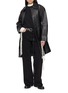 模特儿示范图 - 点击放大 - ANN DEMEULEMEESTER - FANIE 手写标语印花纯棉 T 恤