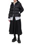 模特儿示范图 - 点击放大 - MONCLER - 连帽拉链羽绒夹克