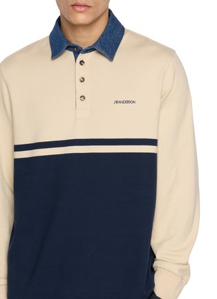 - JW ANDERSON - Denim Collar Polo Shirt