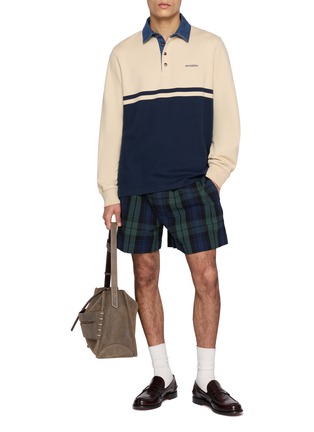 模特儿示范图 - 点击放大 - JW ANDERSON - Denim Collar Polo Shirt