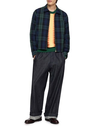 模特儿示范图 - 点击放大 - JW ANDERSON - Zip-up Blouson Check Jacket