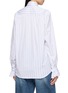 背面 - 点击放大 - BOURRIENNE PARIS X - High Officer Collar Ruffle Detail Striped Shirt