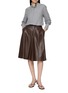 模特儿示范图 - 点击放大 - BOURRIENNE PARIS X - Officer Collar Puff Sleeve Shirt