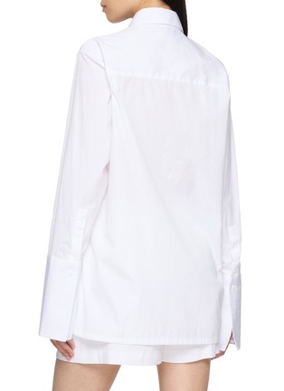 背面 - 点击放大 - BOURRIENNE PARIS X - Classic Collar Stripe Panel Long Shirt