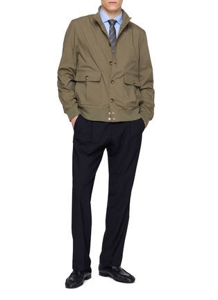 模特儿示范图 - 点击放大 - VALSTAR - High Neck Button Up Jacket