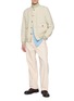 模特儿示范图 - 点击放大 - VALSTAR - High Neck Button Up Linen Jacket