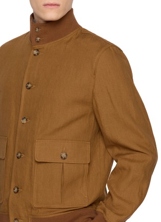  - VALSTAR - High Neck Button Up Linen Jacket