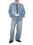 模特儿示范图 - 点击放大 - VALSTAR - Recycled Washed Denim Trucker Jacket