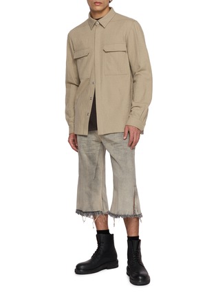 模特儿示范图 - 点击放大 - RICK OWENS - Utility Pocket Outershirt