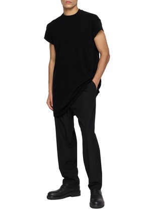模特儿示范图 - 点击放大 - RICK OWENS - Rick S Jumbo Wool Silk T-shirt