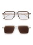 首图 - 点击放大 - A. SOCIETY - Kowloon Metal Rectangular Clip On Sunglasses