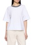 首图 - 点击放大 - PESERICO - Contrast Trim Crewneck T-Shirt