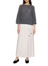 模特儿示范图 - 点击放大 - PESERICO - Belted Corduroy Midi Skirt