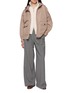 模特儿示范图 - 点击放大 - PESERICO - Adjustable Drawstring Hood Jacket