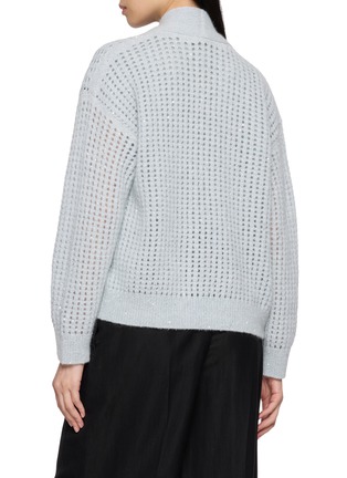背面 - 点击放大 - PESERICO - Open Knit Shawl Collar Cropped Cardigan