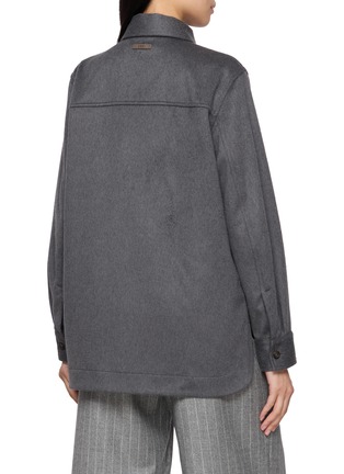 背面 - 点击放大 - PESERICO - Embellished Pocket Overshirt Jacket