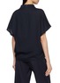 背面 - 点击放大 - PESERICO - Mock Neck Embellished Short Sleeve Top