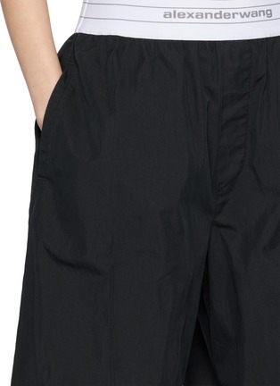  - ALEXANDERWANG - LOGO 腰头褶饰阔腿裤