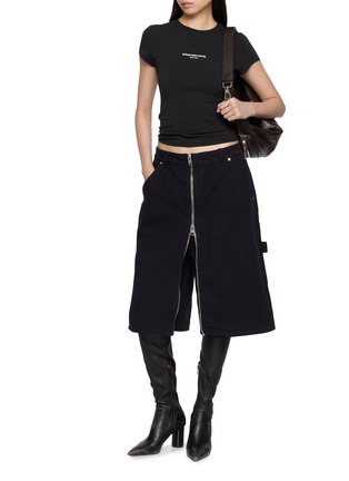模特儿示范图 - 点击放大 - ALEXANDERWANG - 前拉链中长半身裙