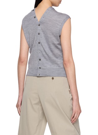 背面 - 点击放大 - ALEXANDERWANG - Sleeveless Continuous Placket Knit Cardigan