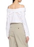 背面 - 点击放大 - ALEXANDERWANG - Off Shoulder Drawstring Hem Cropped Cotton Shirt