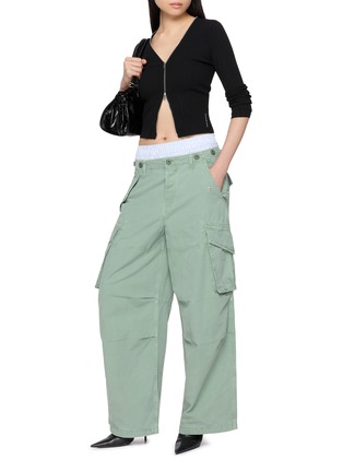 模特儿示范图 - 点击放大 - ALEXANDERWANG - 短裤叠层工装阔腿裤