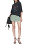 模特儿示范图 - 点击放大 - ALEXANDERWANG - Crystal Hotfix Pinwheel T-shirt