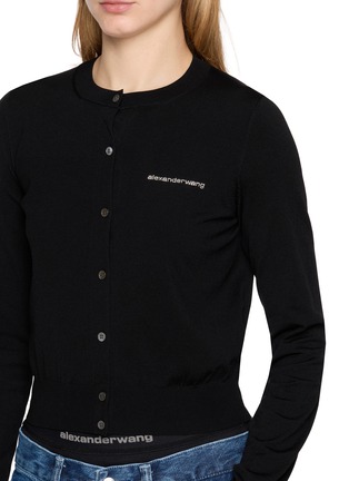  - ALEXANDERWANG - 烫钻 LOGO 针织开衫