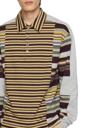  - DRIES VAN NOTEN - Striped Cotton Polo Shirt