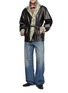 模特儿示范图 - 点击放大 - DRIES VAN NOTEN - Faded Wash Straight Leg Cotton Denim Jeans