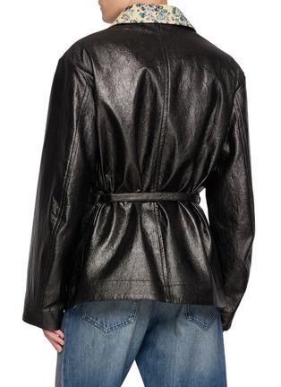 背面 - 点击放大 - DRIES VAN NOTEN - Floral Contrast Trim Belted Coat