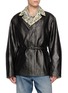 首图 - 点击放大 - DRIES VAN NOTEN - Floral Contrast Trim Belted Coat