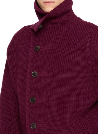  - DRIES VAN NOTEN - Marino Asymmetric Funnel Neck Knit Cardigan