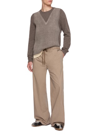 模特儿示范图 - 点击放大 - MAISON MARGIELA - Fused Panel Wool Knit Sweater