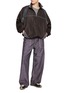 模特儿示范图 - 点击放大 - MAISON MARGIELA - Contrast Panel Zip-Up Track Jacket