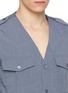 细节 - 点击放大 - MAISON MARGIELA - Short Sleeve Foldable Collar Cotton Shirt