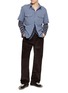 模特儿示范图 - 点击放大 - MAISON MARGIELA - Short Sleeve Foldable Collar Cotton Shirt