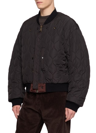 细节 - 点击放大 - MAISON MARGIELA - Reversible Rib Collar Bomber Jacket