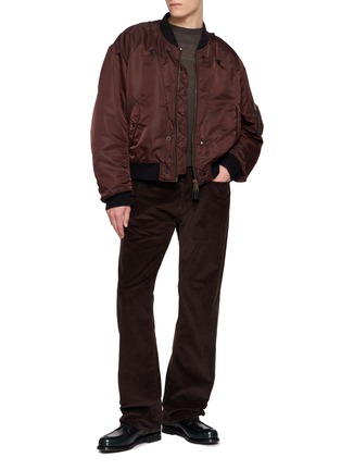 模特儿示范图 - 点击放大 - MAISON MARGIELA - Reversible Rib Collar Bomber Jacket