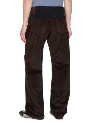 背面 - 点击放大 - MAISON MARGIELA - Contrast Panel Straight Leg Cotton Denim Jeans
