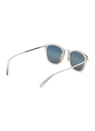 模特儿示范图 - 点击放大 - OLIVER PEOPLES - Diamond Square Acetate Metal Sunglasses