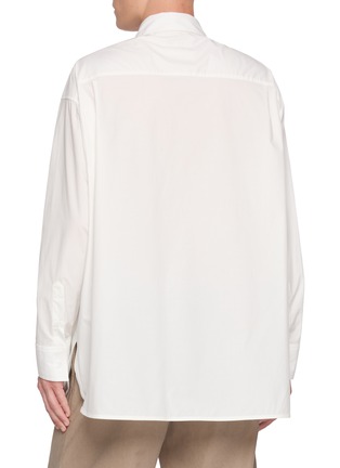 背面 - 点击放大 - MM6 MAISON MARGIELA - Long Sleeve Sticker Patch Cotton Poplin Shirt