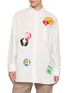 首图 - 点击放大 - MM6 MAISON MARGIELA - Long Sleeve Sticker Patch Cotton Poplin Shirt